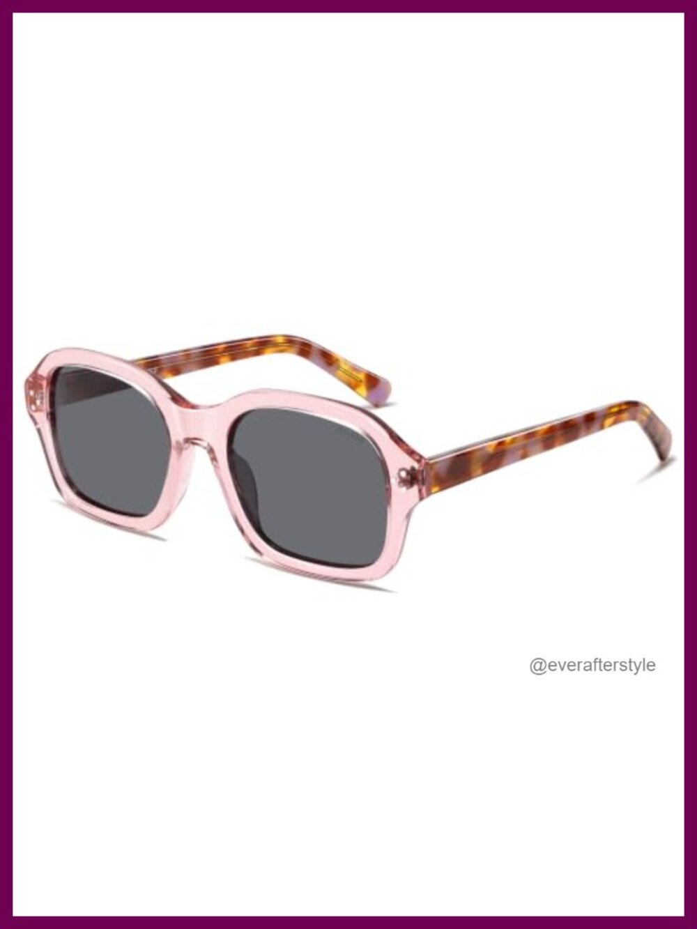 Polarized UV400 Hexagonal Acetate Sunglasses Retro Square Oversized